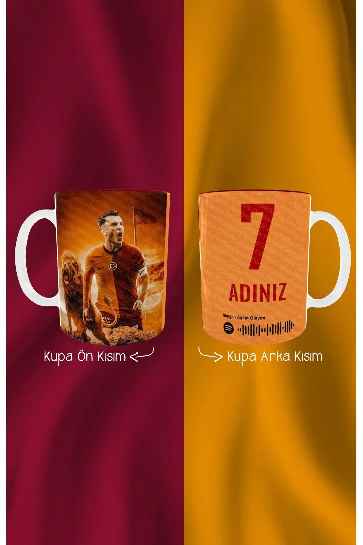 BİBANAPROMOSYON Kerem Aktürkoğlu Baskılı Kişiye Özel Kupa Porselen Bardak