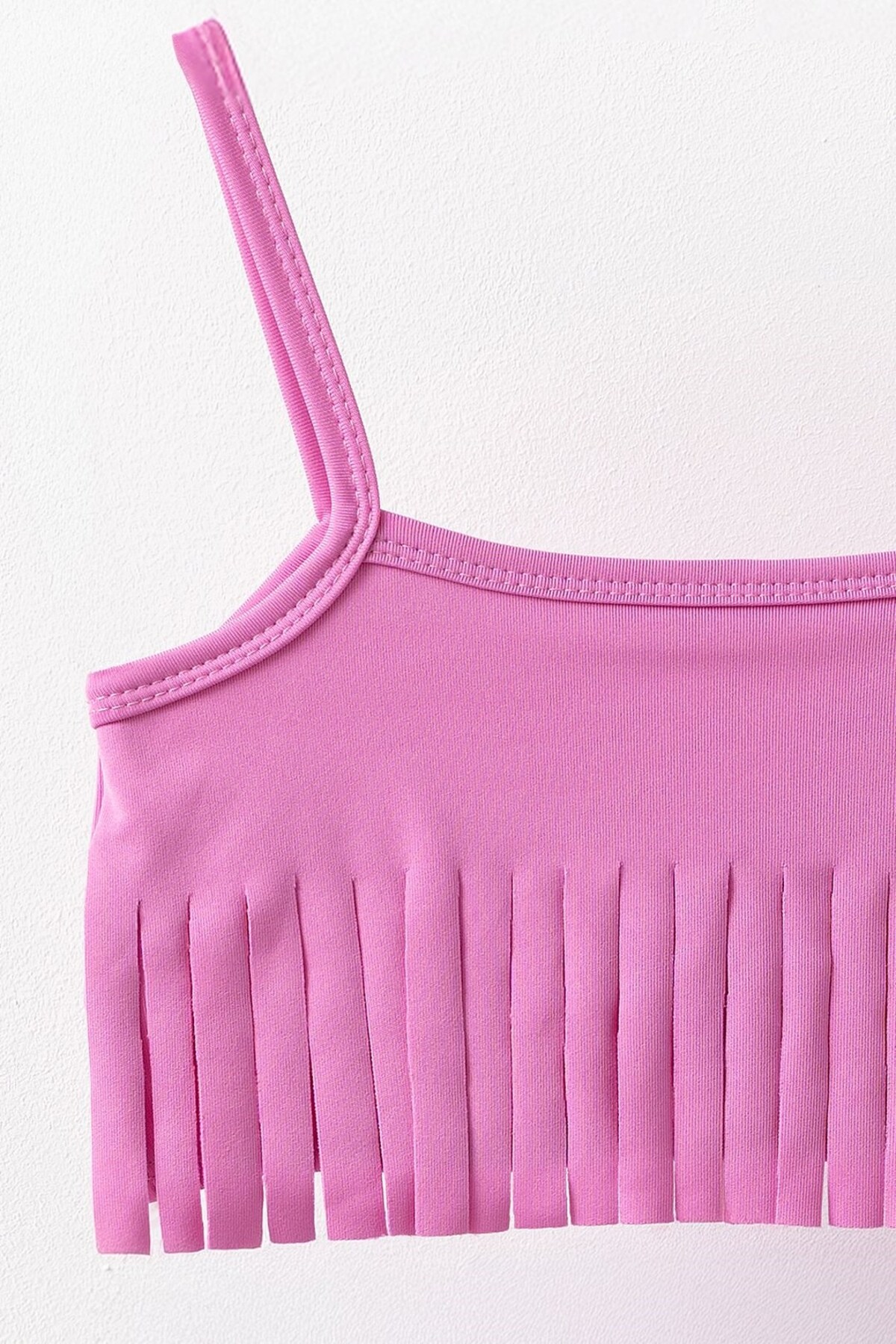 Banamio Zephyr Palmiye Desenli Askılı Kız Çocuk Mayo Bikini Takım fotoğrafı 2 (önizleme)