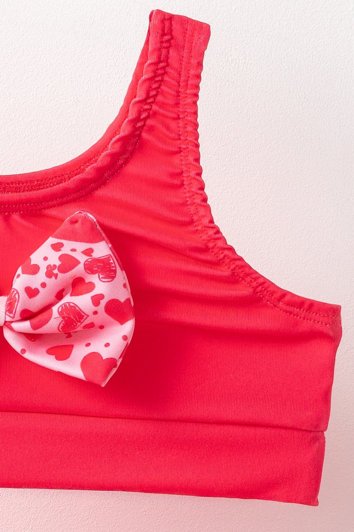 Banamio Nolyna Kalp Desenli Fırfır ve Fiyonk Detaylı Kız Çocuk Mayo Bikini Takım fotoğrafı 3 (önizleme)