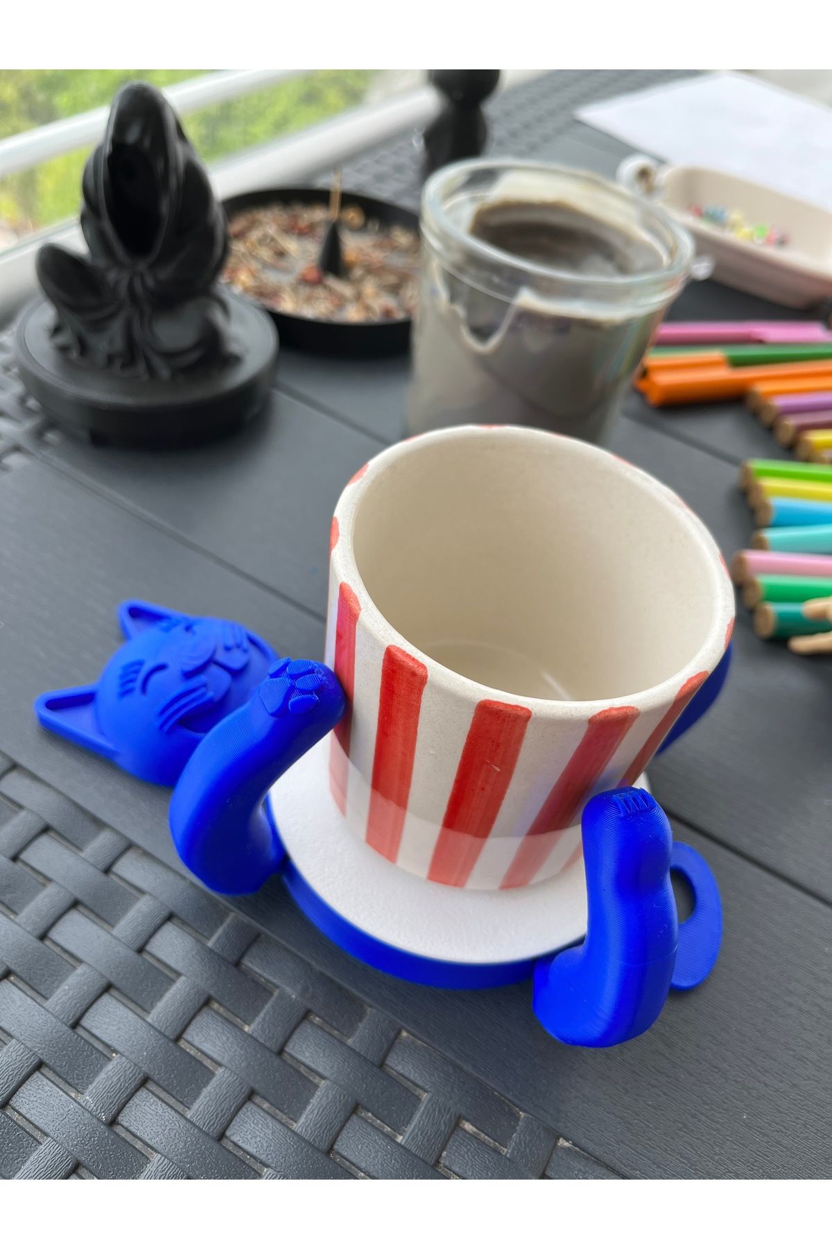 3dvibeswithmerve Kedi Bardak Altlığı