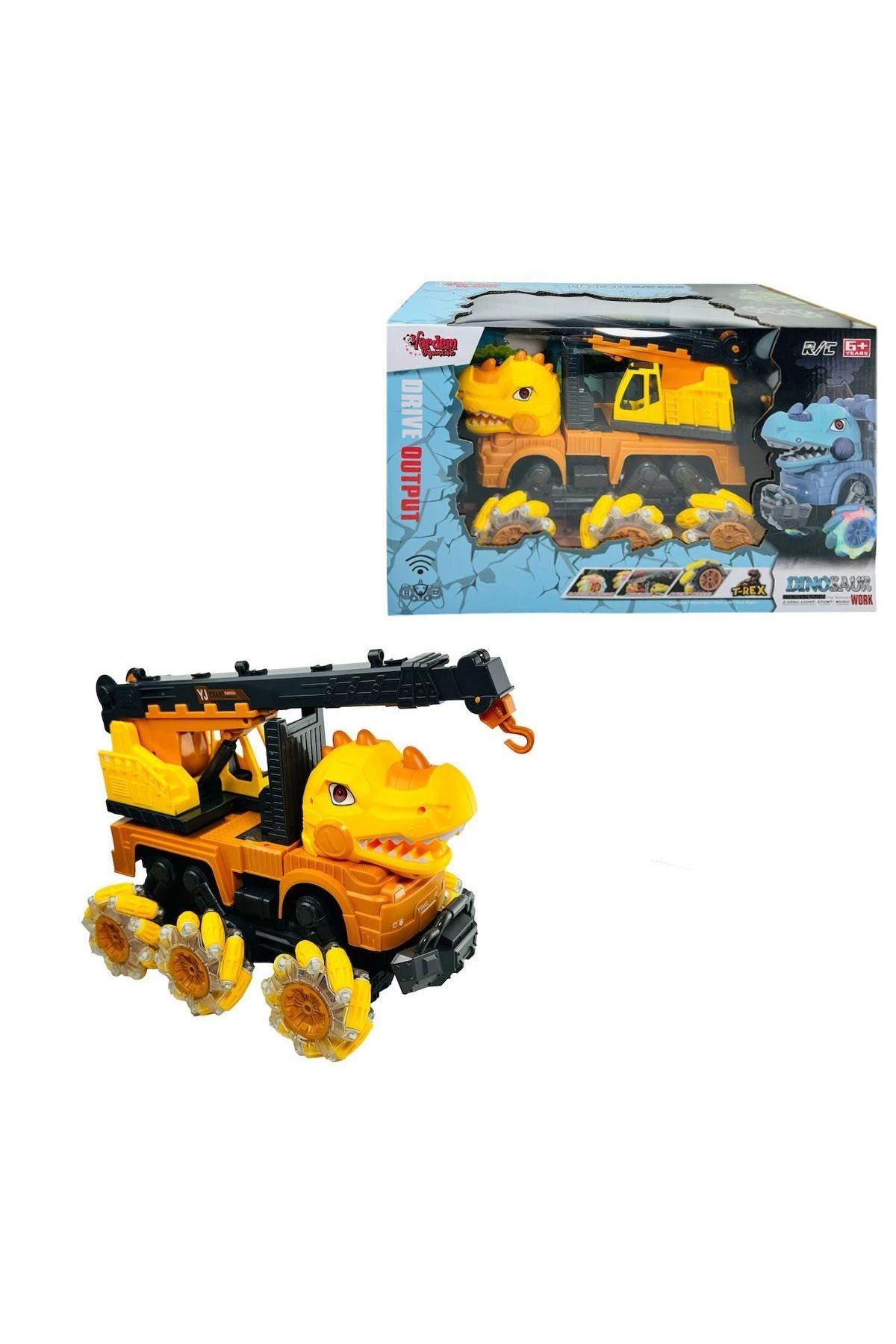 MELFSHOP YJ-078-1 Uzaktan Kumandalı Full Fonksiyon 2.4G Dinozor Kamyon Vinç -Vardem