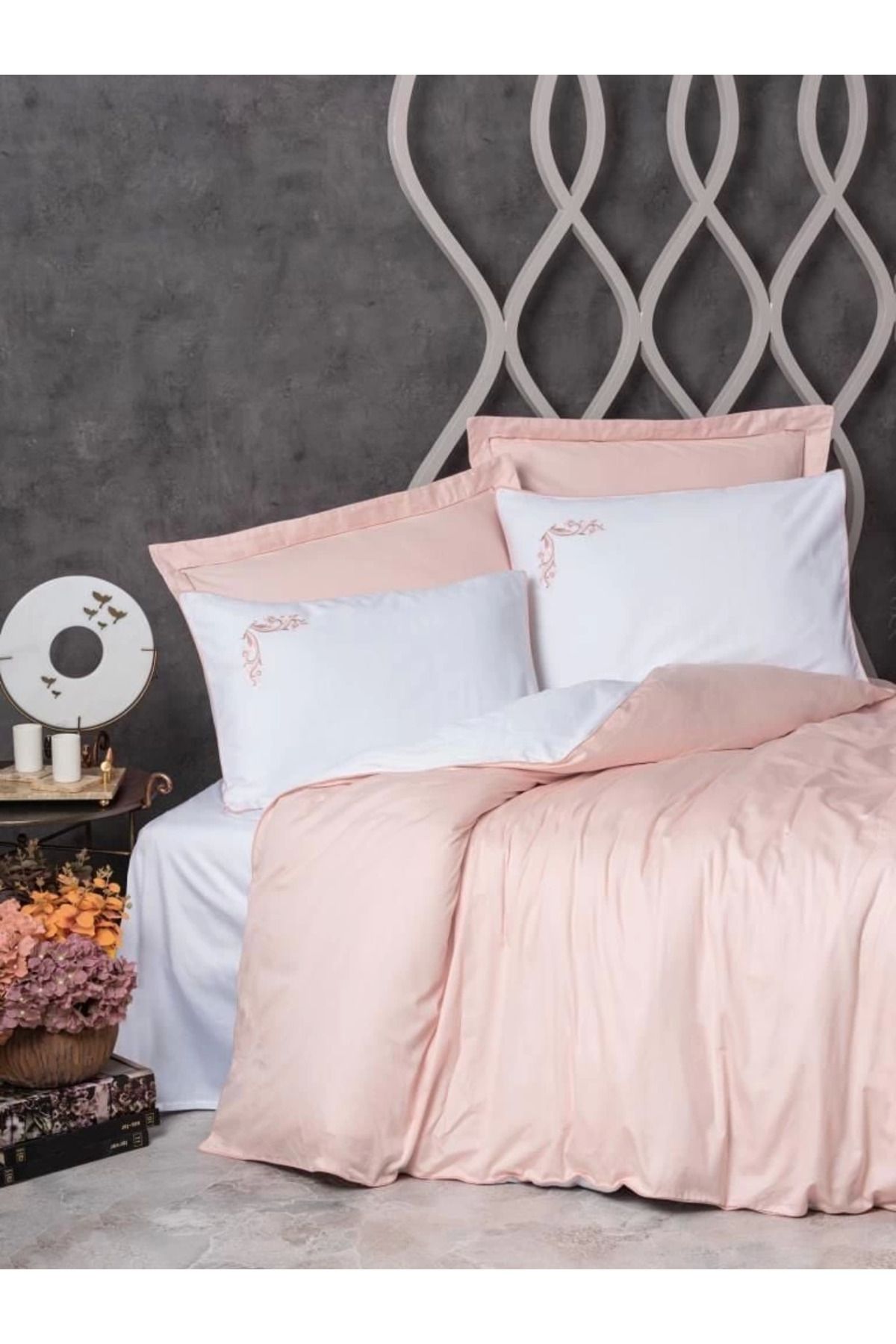 hayalimsah Cotton Box Çift Kişilik Elit Saten Nevresim Takımı Melinda Pembe