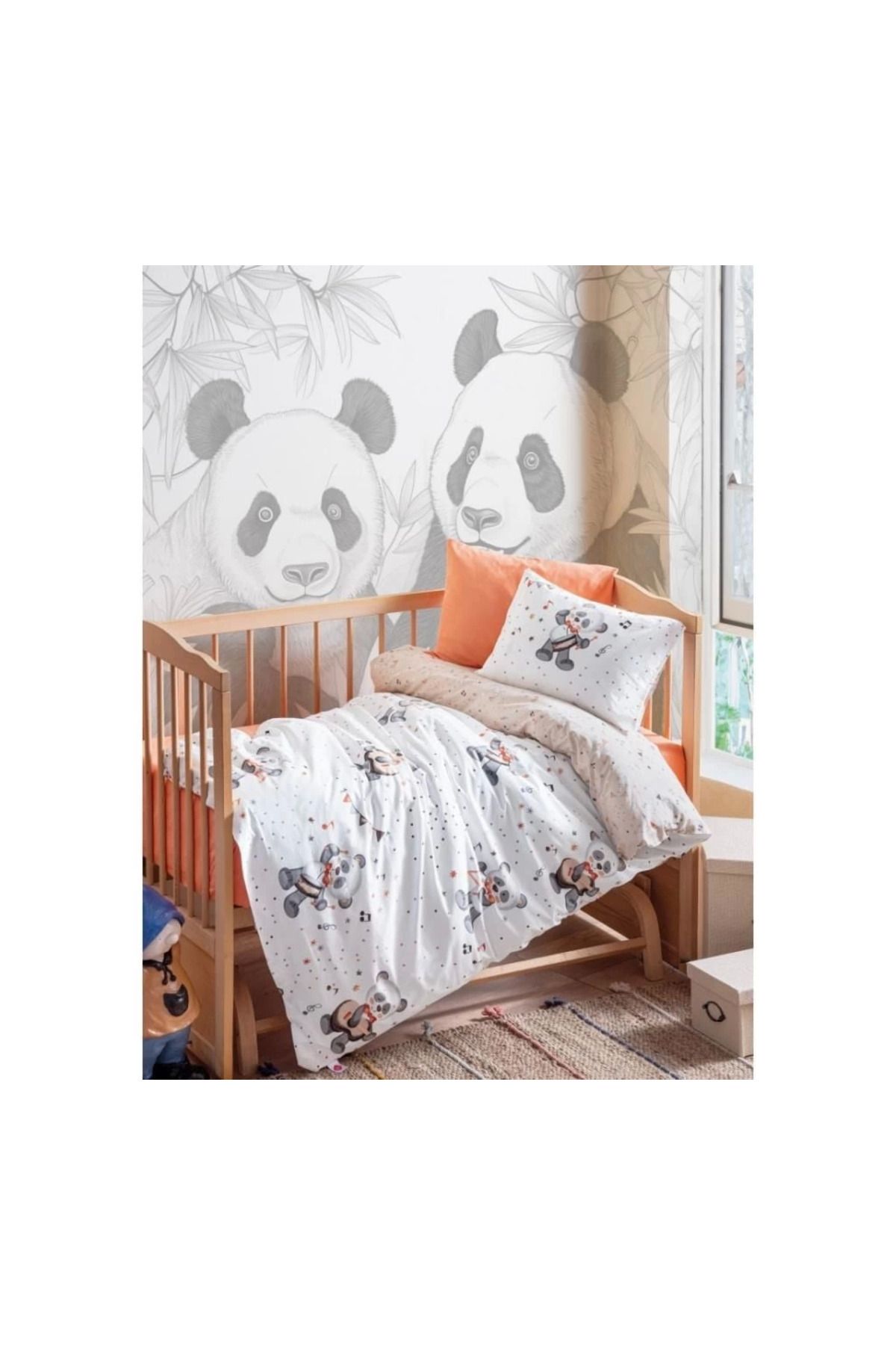 Angoravi Cotton Box Musico Oranj Bebek Nevresim Takımı