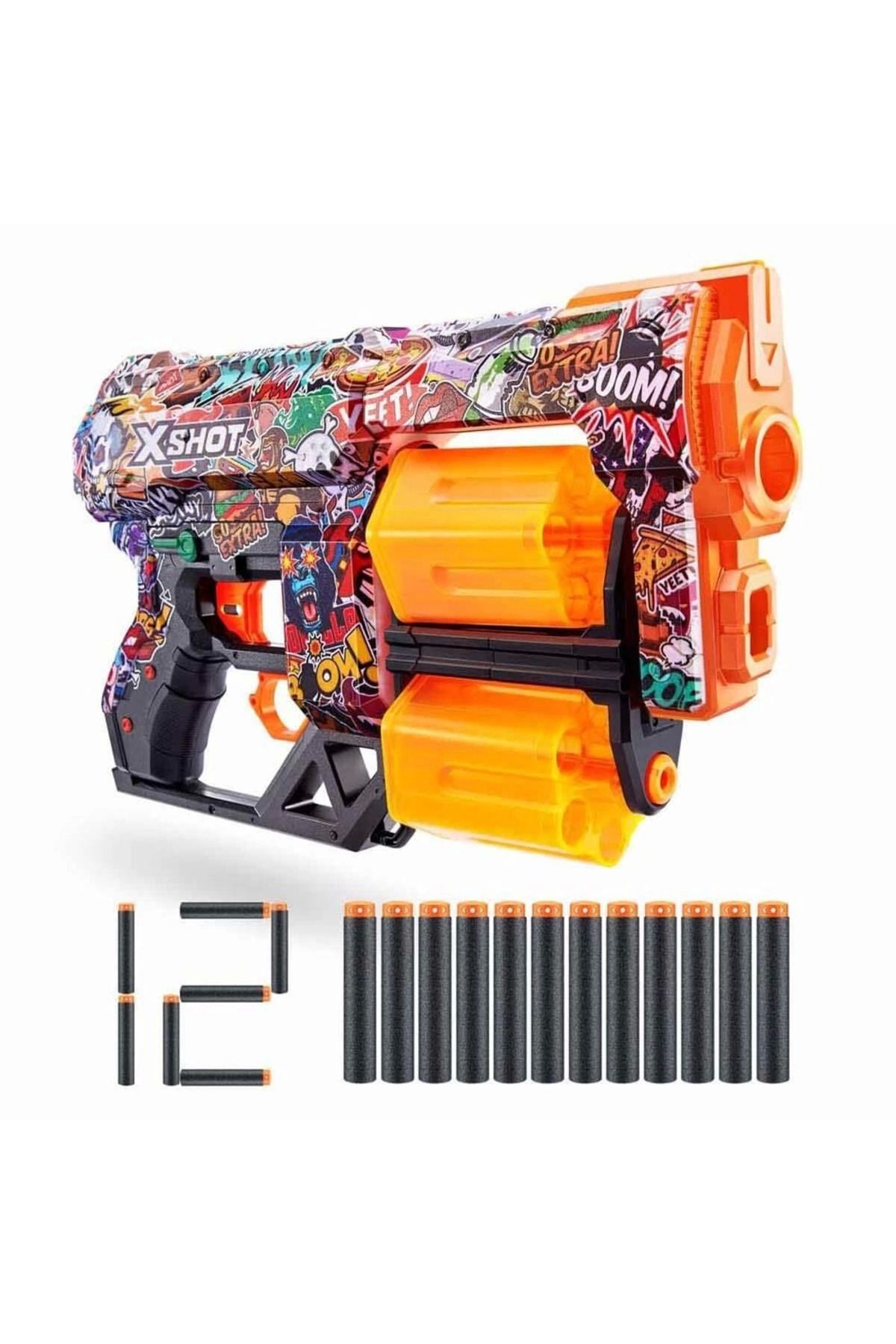 MT29 GİYİM X-Shot Skins Dread 12 Mermili Sünger Dart Atan Silah 31 cm