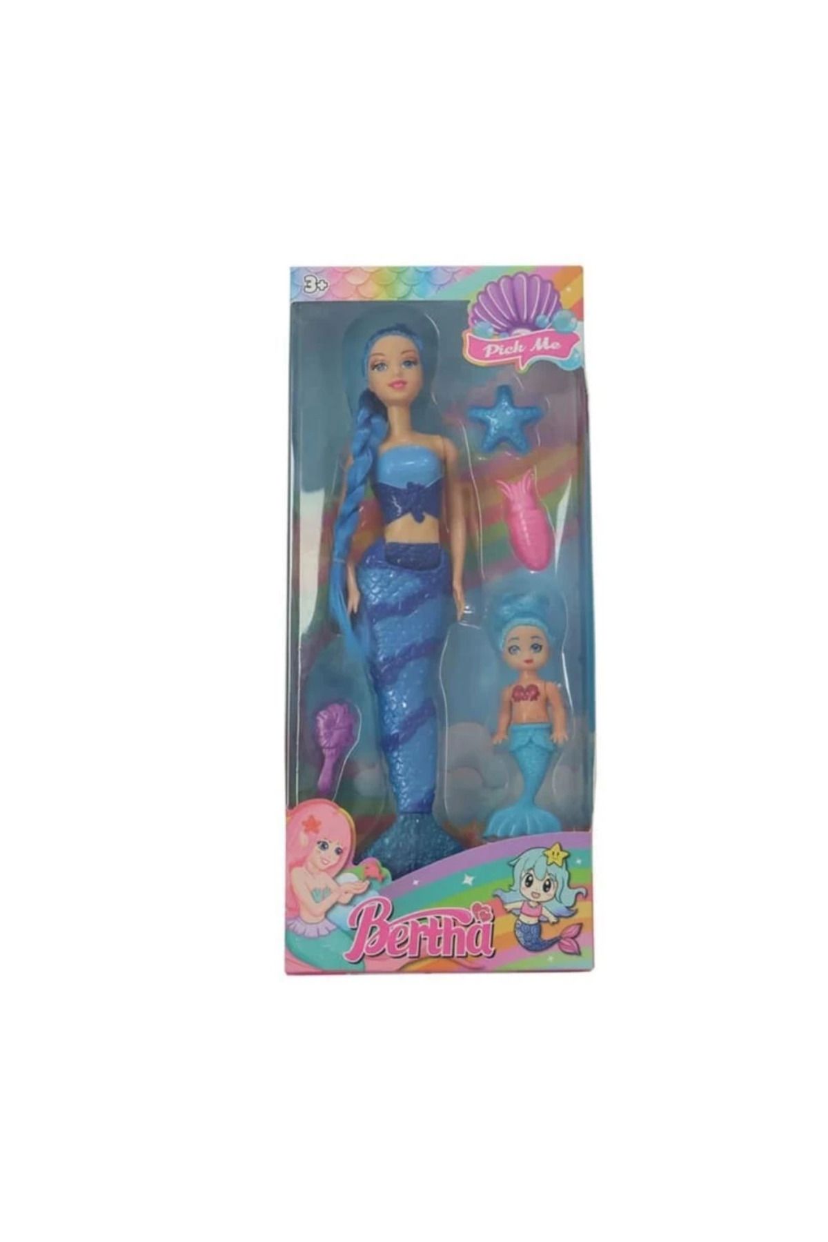 MELFSHOP Mavi Denizkızı Bertha ve Şirin Bebeği