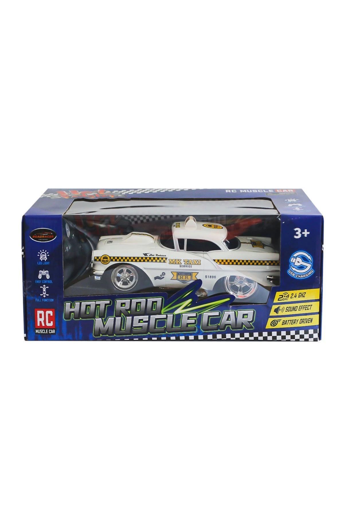 yusuftex MK8037B Kumandalı Sesli Işıklı Drift Taksi 1:16 -Can Oyuncak