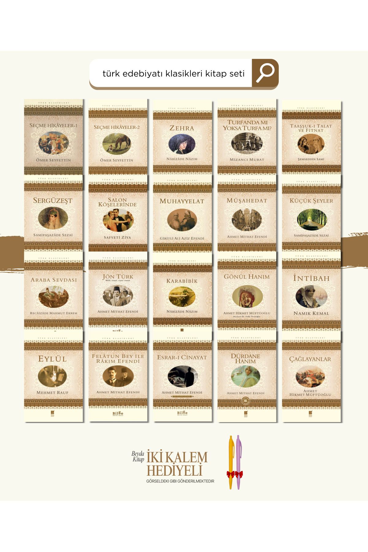 Bilge Kültür Sanat Türk Klasikleri Kitap Seti(20 Kitap) - Kitap Seti -ve Kalem - BLGKLS24
