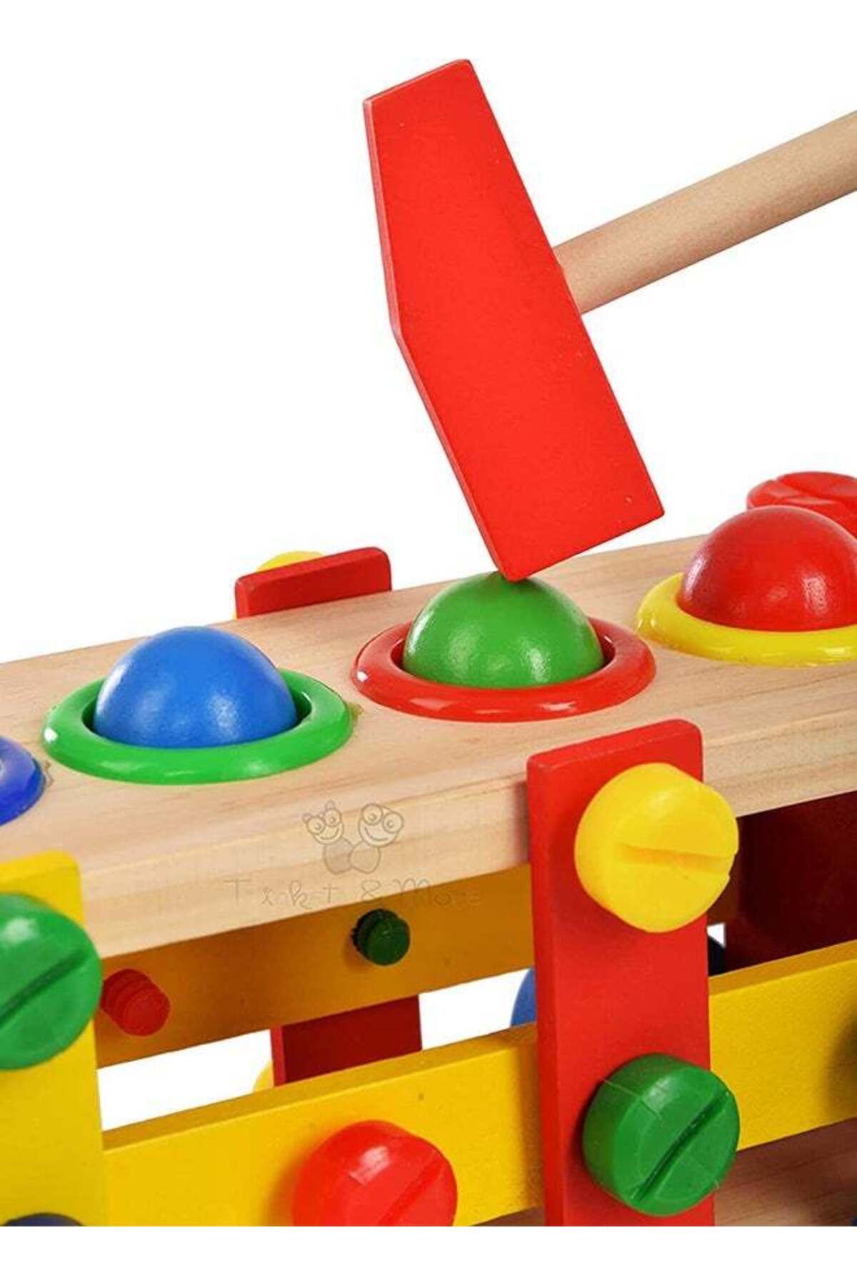 BabyCara-2 In 1 Diy Screw Car Vehicle Hammer Ball Reassembly Multi Function Building Block Play Set Toy 3