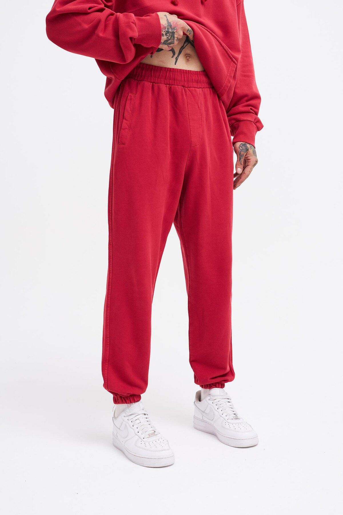 Machinist-Men's Washable Basic Jogger Red Sweatpants 2