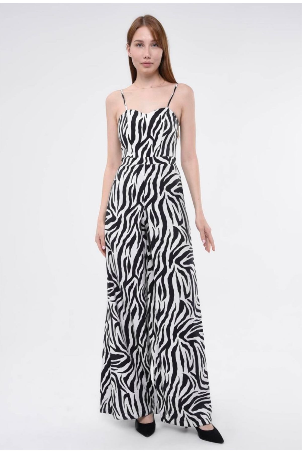 Addnone Zibayi Tall Glam Zebra Tulum – Uzun Boylu Kadınlara Özel (155-160 cm)
