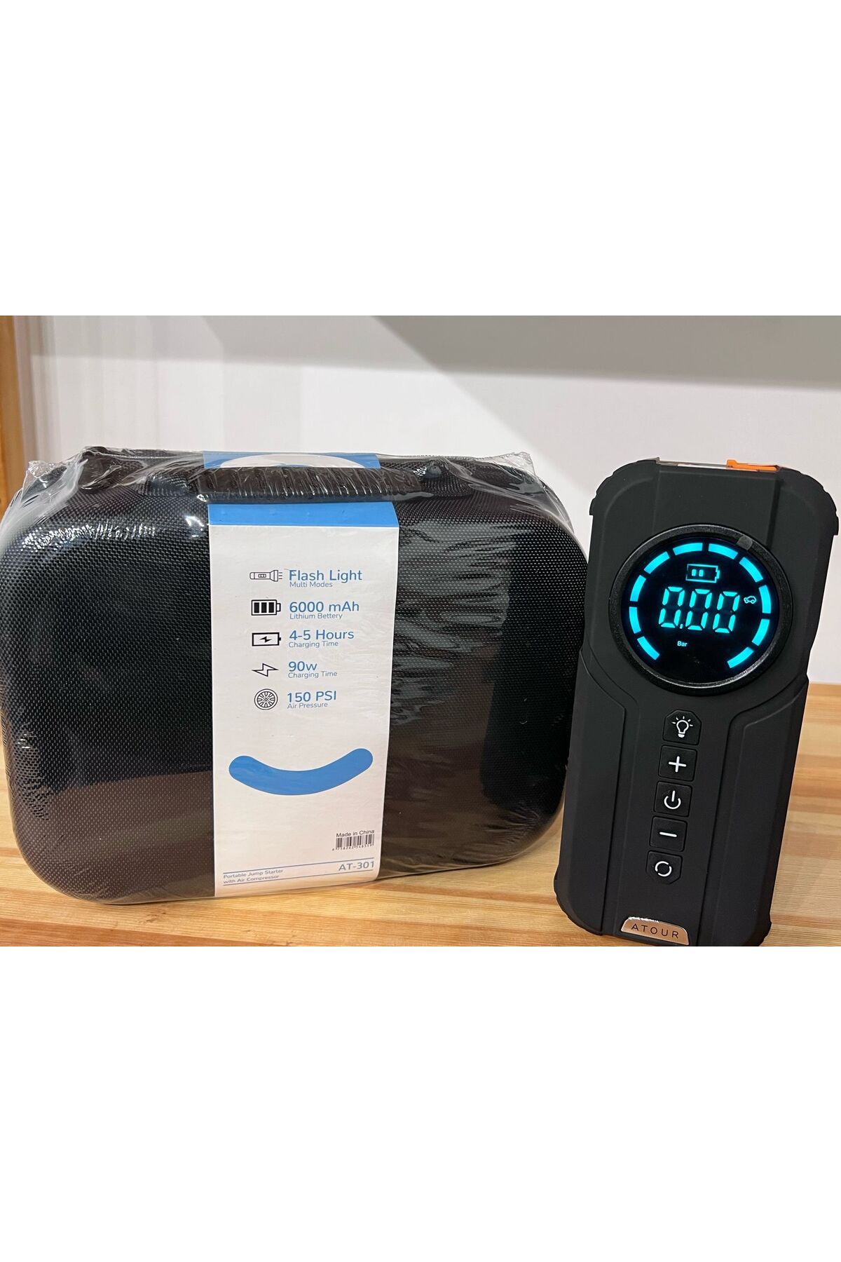 ATOUR-بطارية اشتراك سيارة مع منفاخ هواء مدمج من ATOUR قابلة للشحن بشاشة رقمية ومصباح LED متعدد الاستخدامات 3