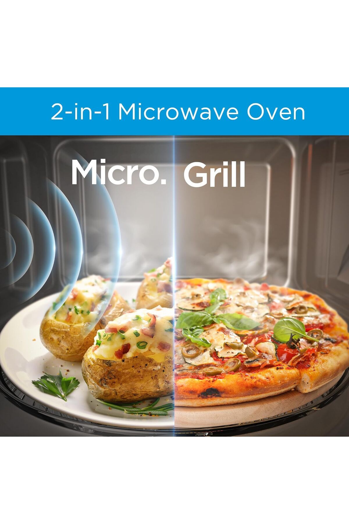 Midea-29L 2-in-1 Microwave Oven with Grill, Digital Touch Control, Child-Safety-Lock, 11 Pre-program 3