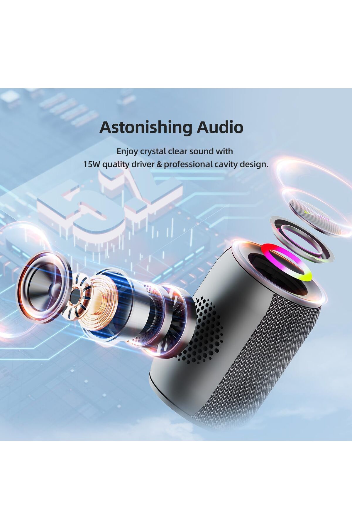 zealot-S32pro Bluetooth Speaker, Speaker Bluetooth Wireless, (15W NEW VERSION) Portable Speaker Outd 5