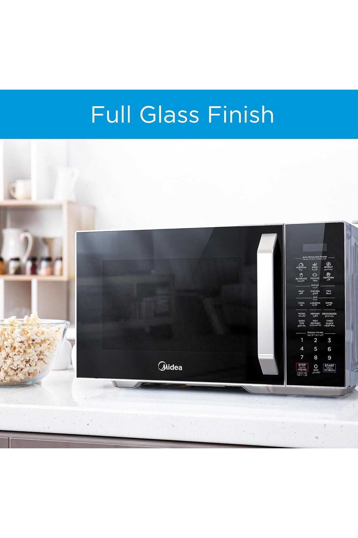 Midea-29L 2-in-1 Microwave Oven with Grill, Digital Touch Control, Child-Safety-Lock, 11 Pre-program 7
