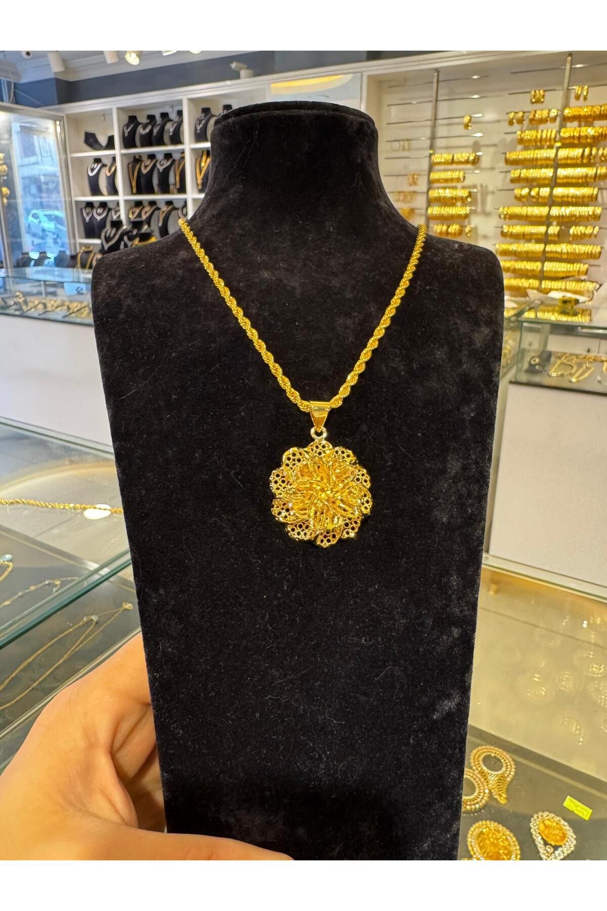 imitasyon dünyası Altın Kaplama Füzyon Kolye 3 mm 60 m Zincir ile Birlikte A Kalite fz4