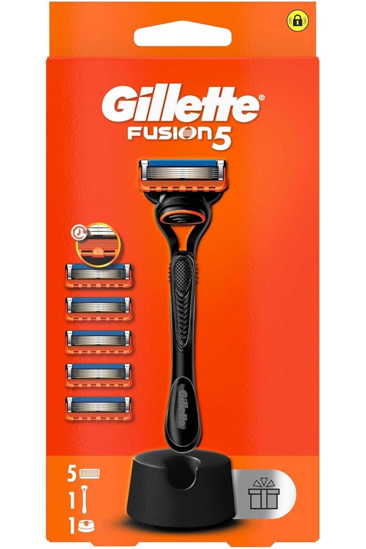Gillette Fusion Tıraş Makinesi + 4 Adet Yedek Tıraş Bıçağı + Premium Stand Hediyeli Paket - Diş Beya