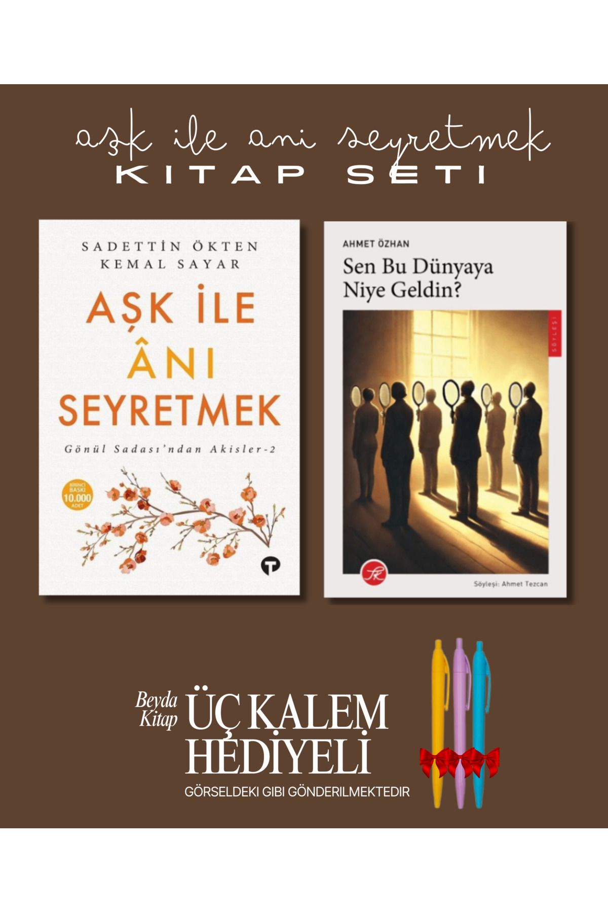 Turkuvaz Kitap Aşk İle Anı Seyretmek - Sen Bu Dünyaya Niye Geldin (2 Kitap) - Kalem Hediyeli - Kemal Sayar