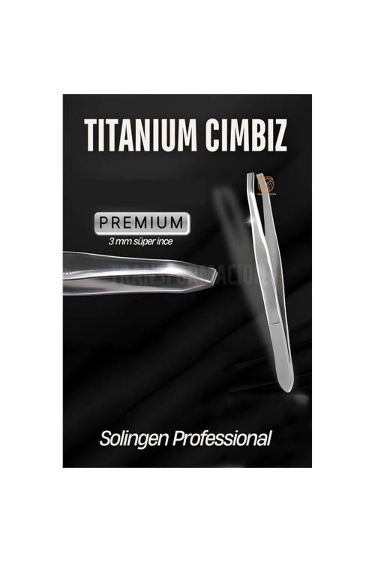No8 Home 3 mm İnce Uçlu Cımbız Titanyum Çelik Solingen Professional