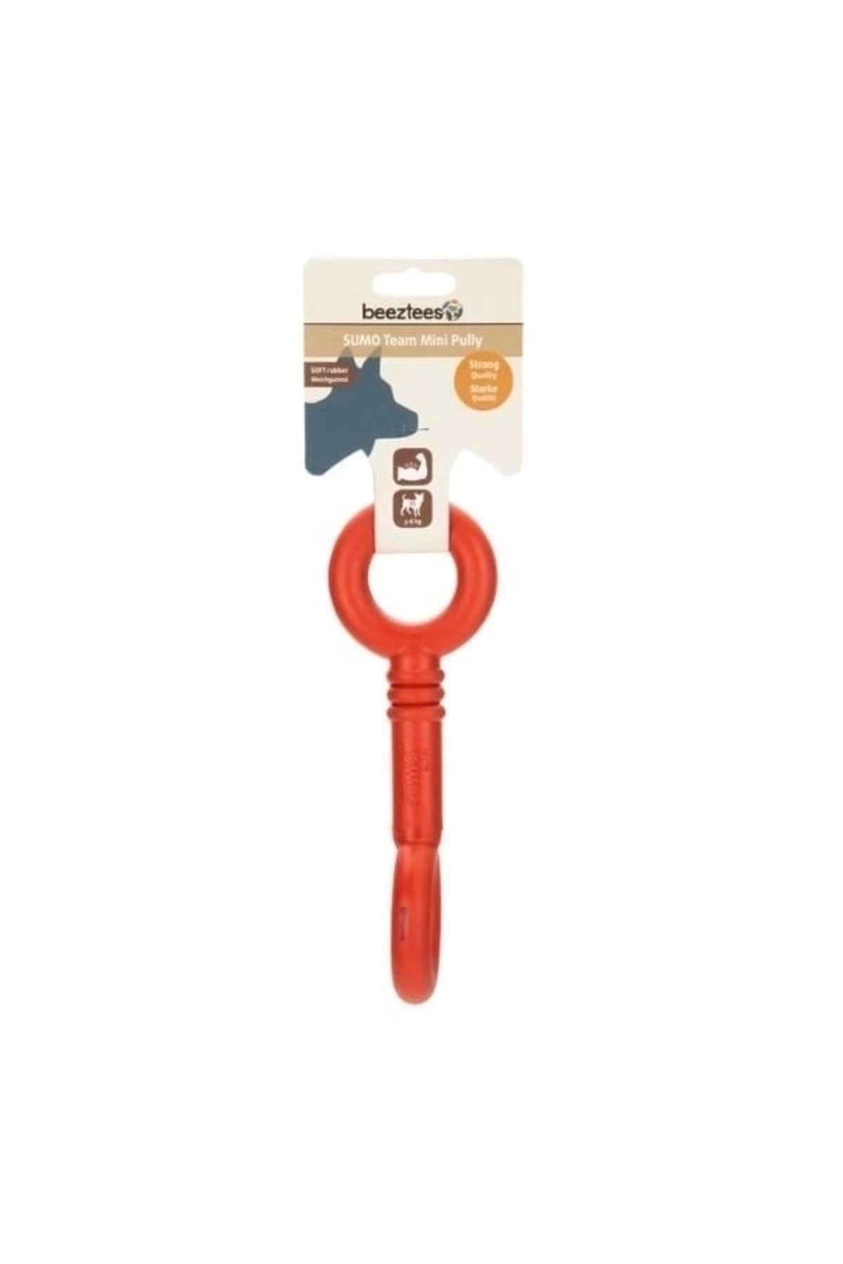 STOREMAX Beeztees Sumo Mini Dental Tutma Saplı Kauçuk Köpek Oyuncağı Kırmızı 20 Cm