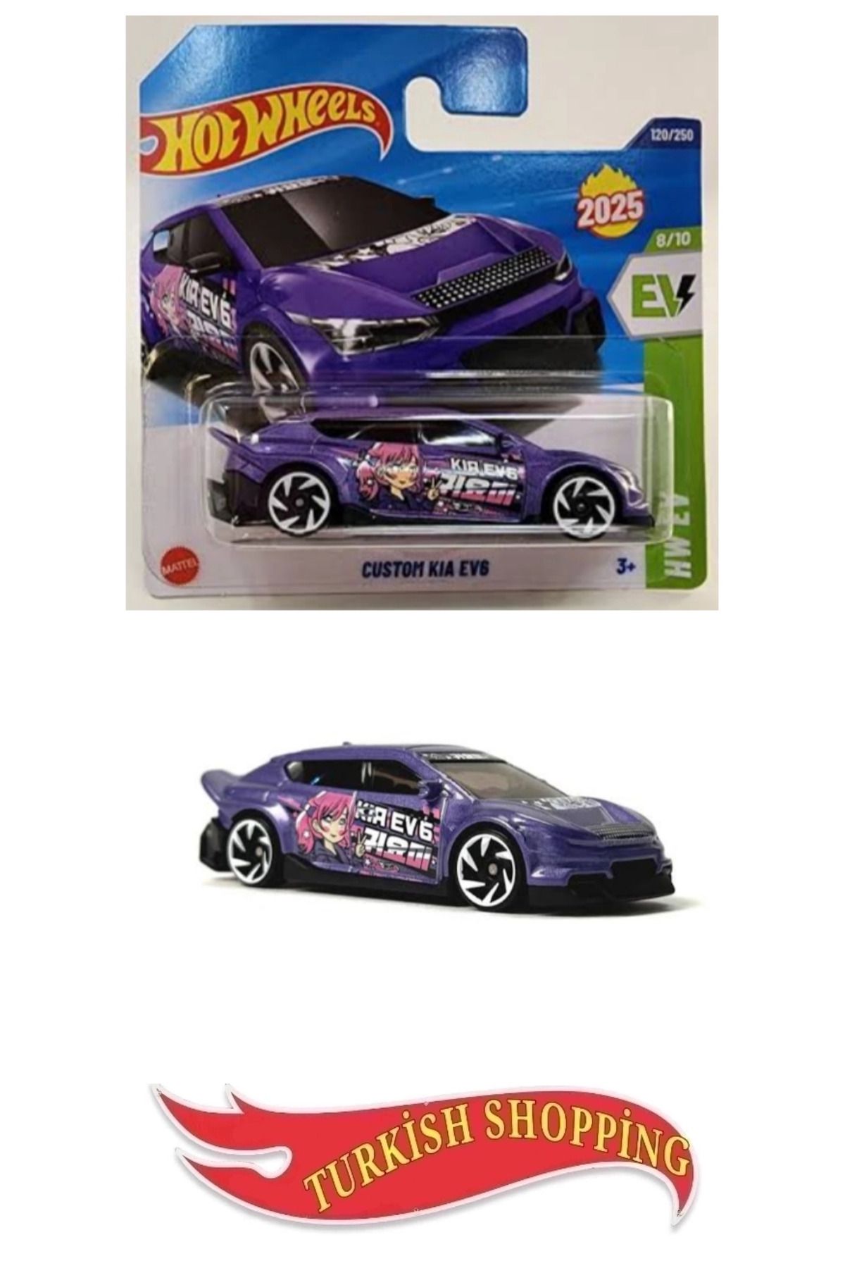 HOT WHEELS 2025 Case 1/64 Ölçek Custom Kıa Ev6