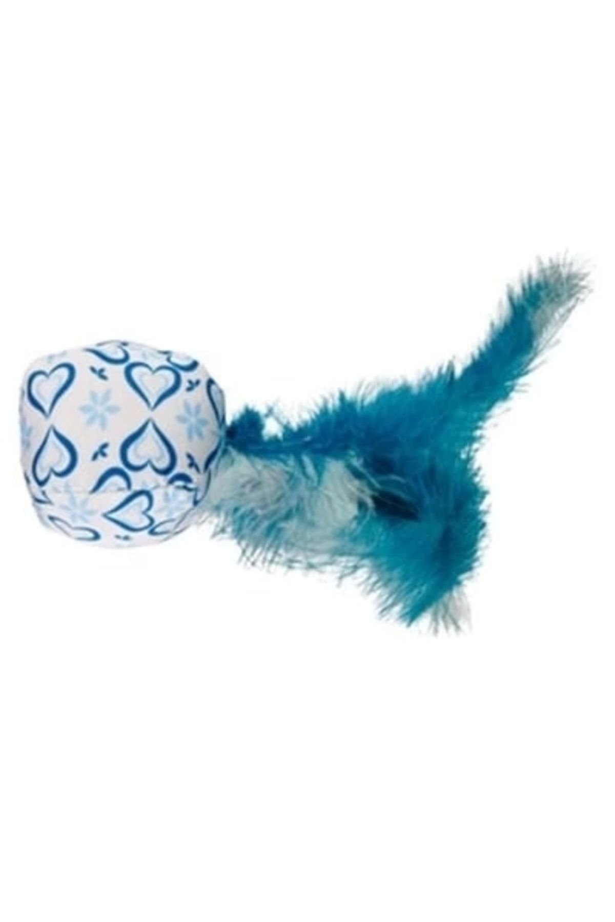 No8 Home Flamingo Mavi Tüylü Top Kedi Oyuncağı 12x5x16 Cm