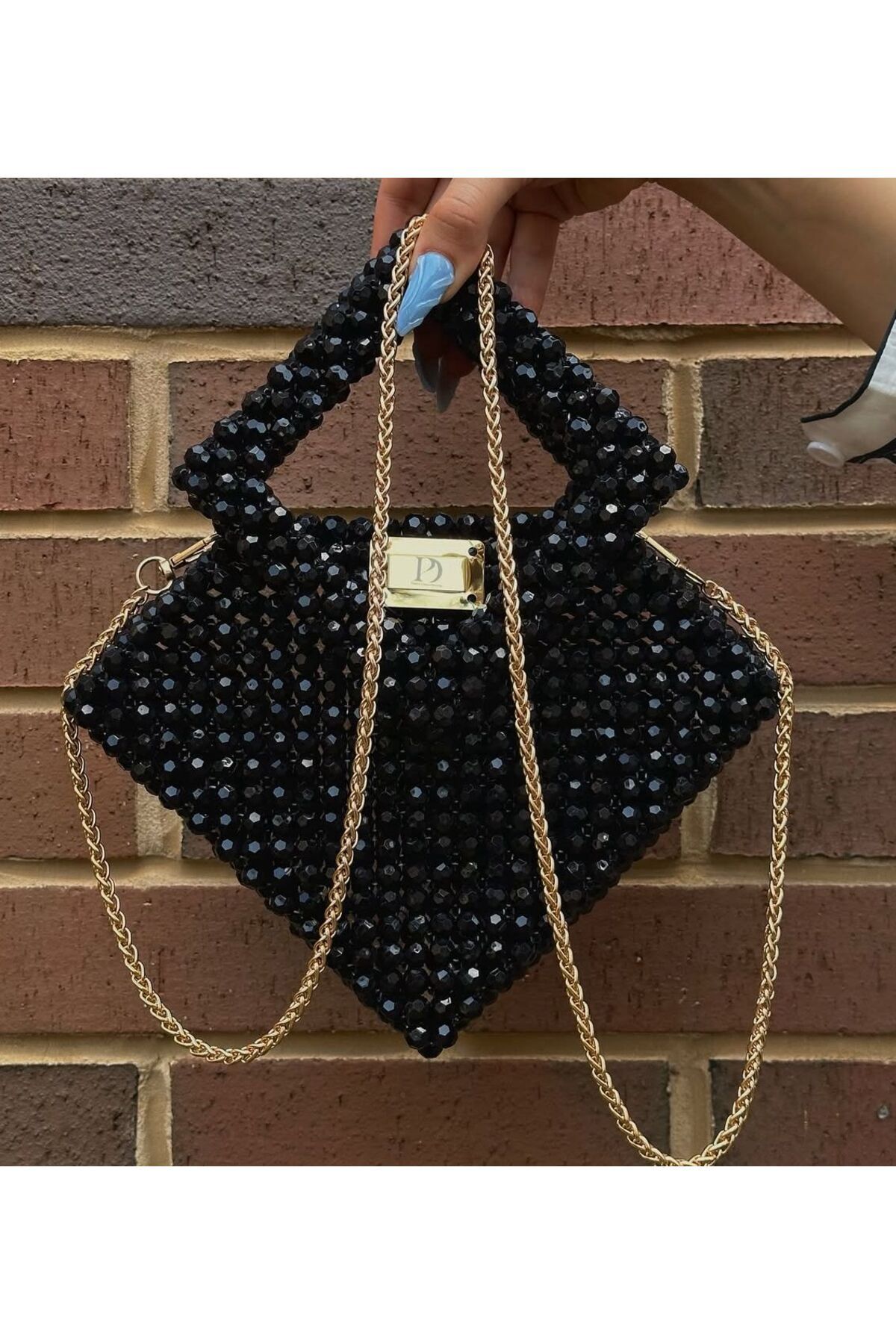 comfychic Asimetrik Taşlı Özel Üretim Kadın Çapraz Omuz Çantası