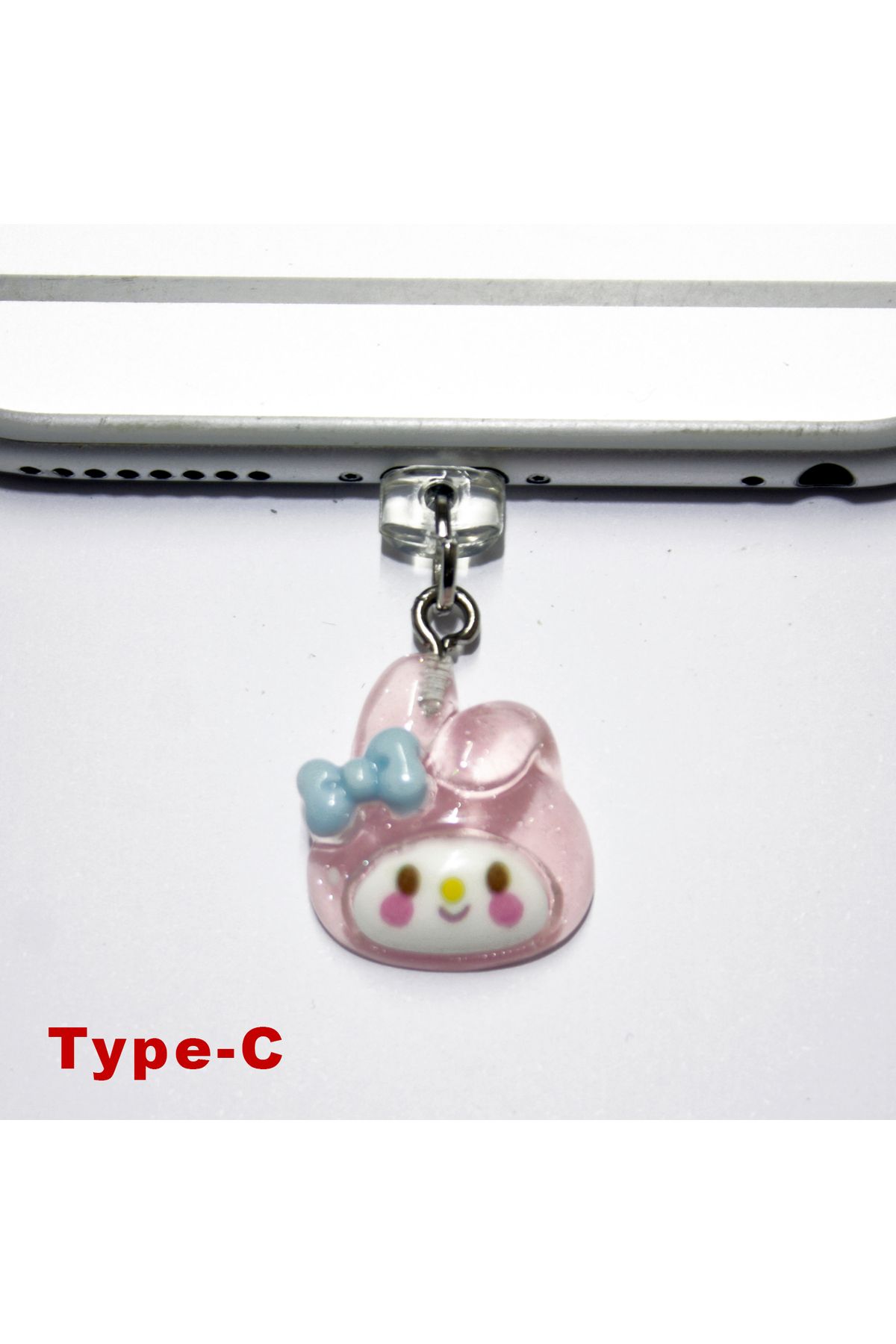 BK Design Type-C 3D Akrilik Figürlü Telefon Şarj Portu Toz Tıpası Toz Tıkacı Charm TCAK3019
