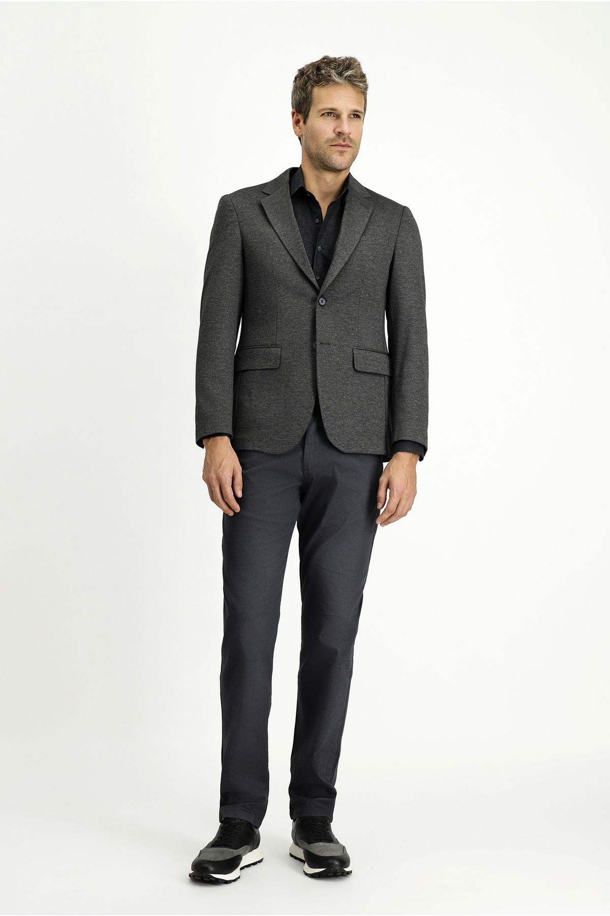 ژاکت بافتنی طرح دار کلاسیک فوق باریک Fit Extra Slim Fit Kiğılı