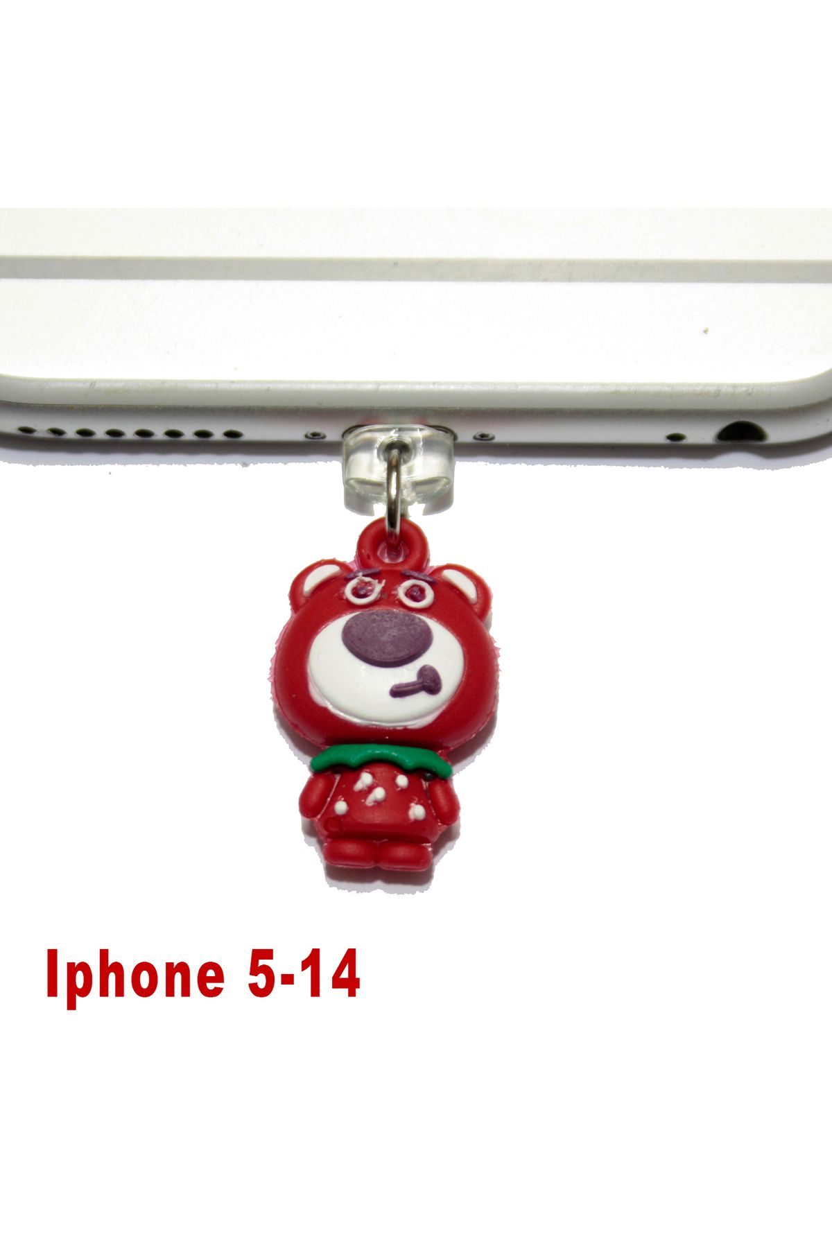 BK Design 5-14 3D Silikon Figürlü Telefon Şarj Portu Toz Tıpası Toz Tıkacı Charm IPSL2008