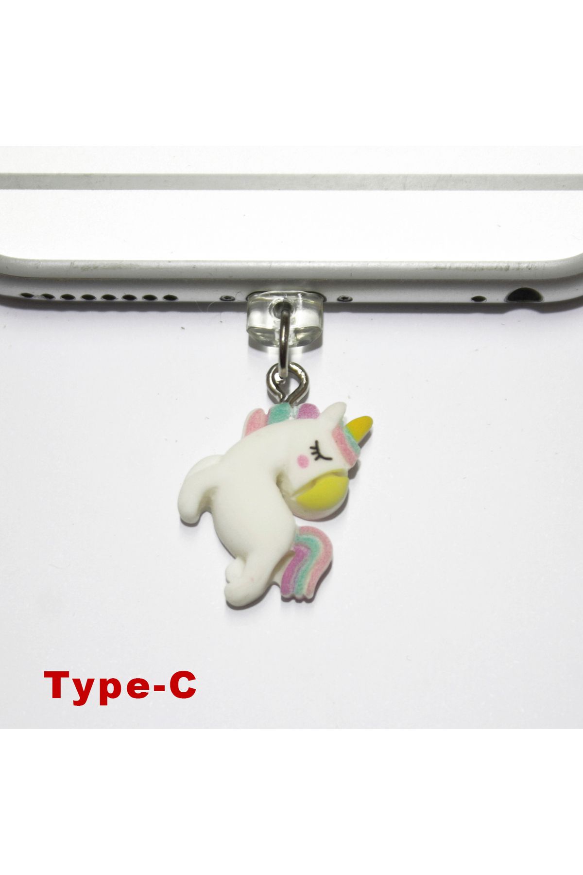 BK Design Type-C 3D Akrilik Figürlü Telefon Şarj Portu Toz Tıpası Toz Tıkacı Charm TCAK3012