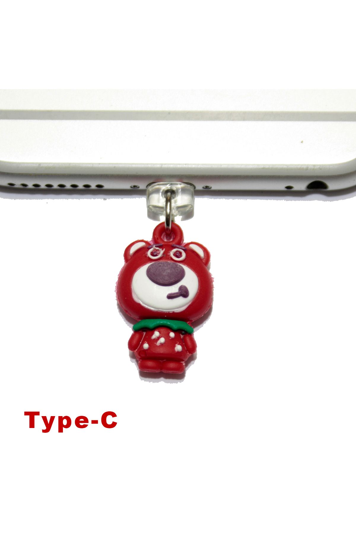 BK Design Type-C 3D Silikon Figürlü Telefon Şarj Portu Toz Tıpası Toz Tıkacı Charm TCSL2008