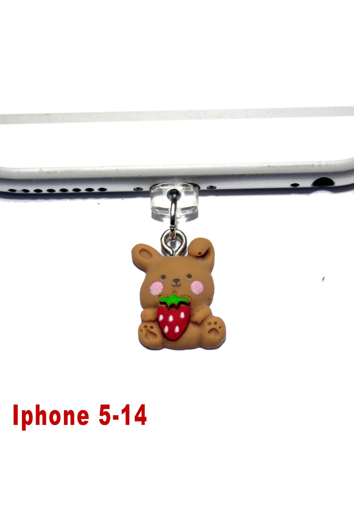 BK Design Iphone 5-14 uyumlu  3D Akrilik Figürlü Telefon Şarj Portu Toz Tıpası Toz Tıkacı Charm