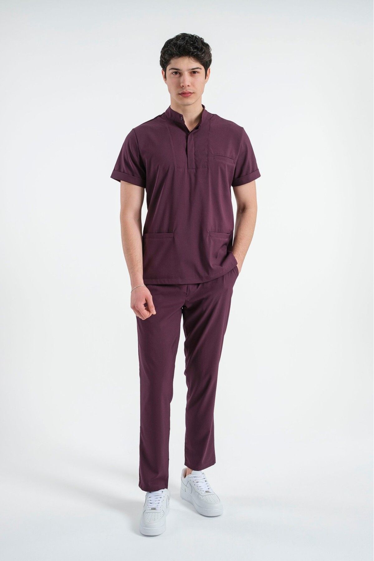 LİZY STORE M A T H E O - Mürdüm Erkek Üniforma Takım