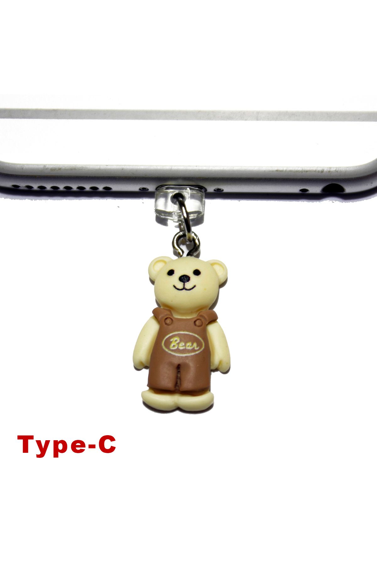BK Design Type-C Uyumlu 3D Akrilik Figürlü Telefon Şarj Portu Toz Tıpası Toz Tıkacı Charm TCAK3017