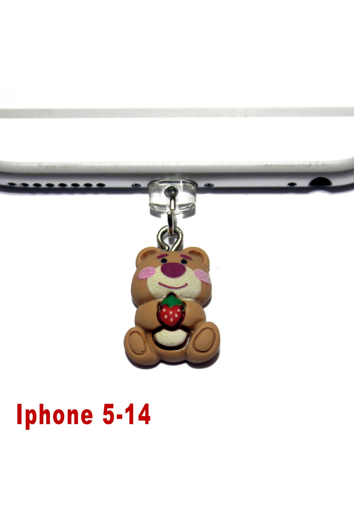 BK Design Iphone 5-14 Uyumlu 3D Akrilik Figürlü Telefon Şarj Portu Toz Tıpası Toz Tıkacı Charm IPAK3014