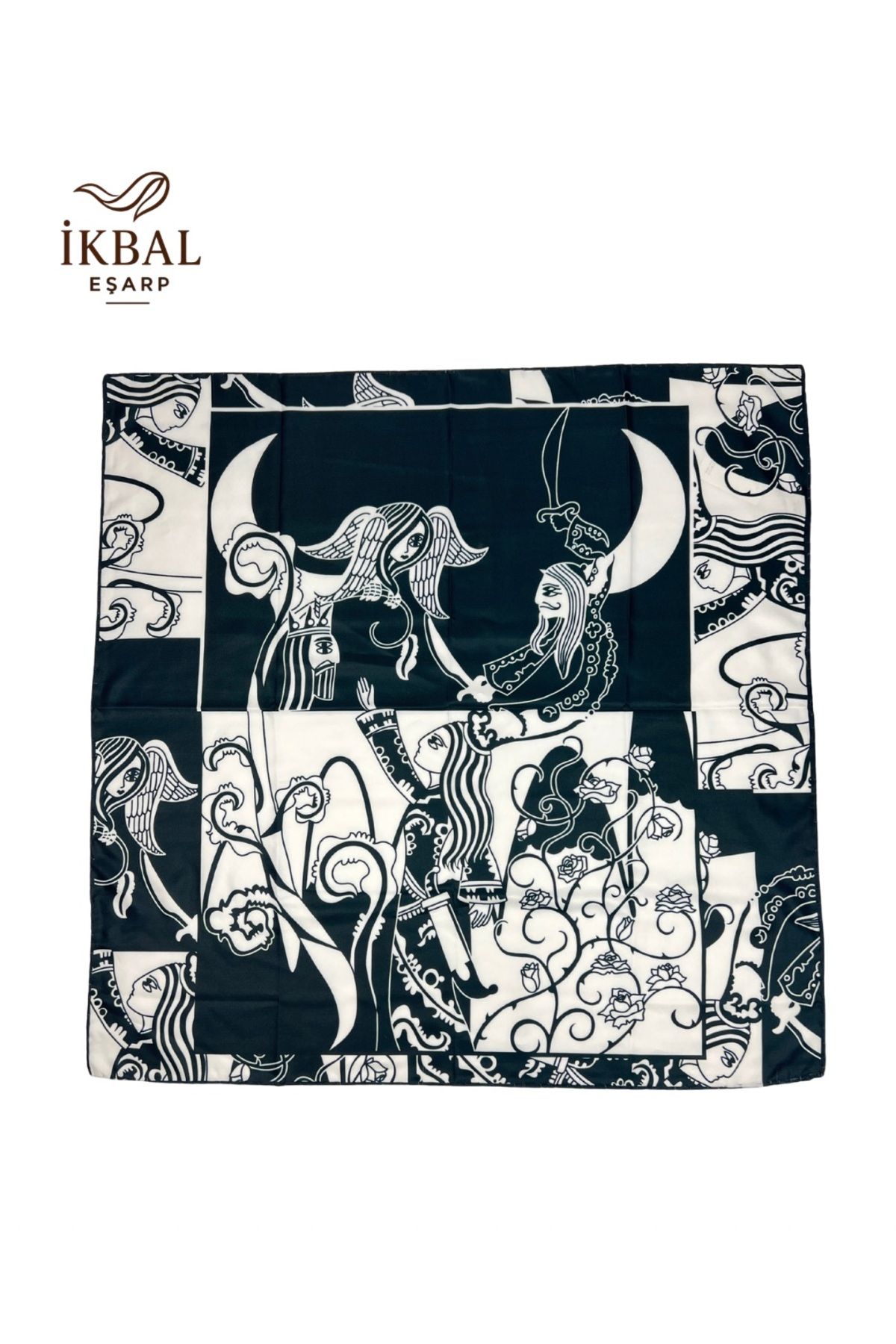 İkbal 75*75cm mira more rayon kumaş fular bandana