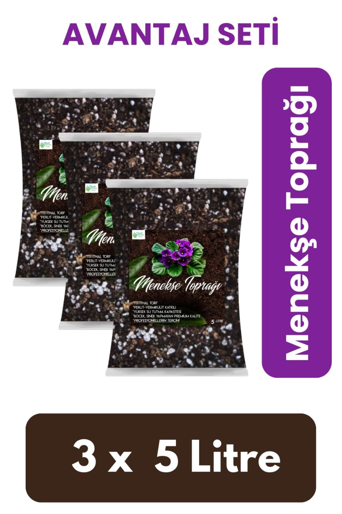 Plant Home Power Mix 15 Litere Menekşe Toprağı - Sardunya Ve Salon Bitkisi Toprağı Karışımı