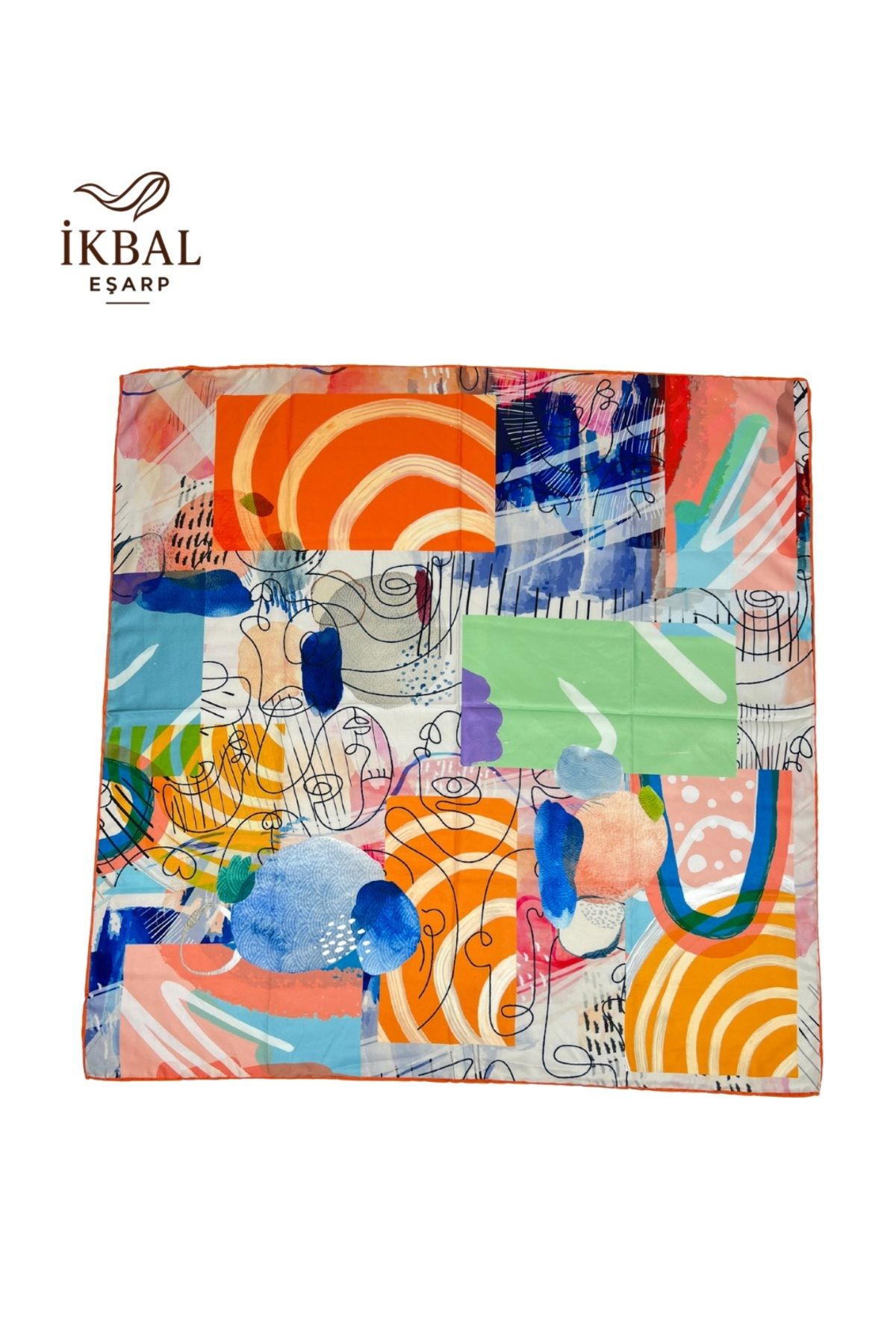 İkbal 75*75cm mira more rayon kumaş fular bandana