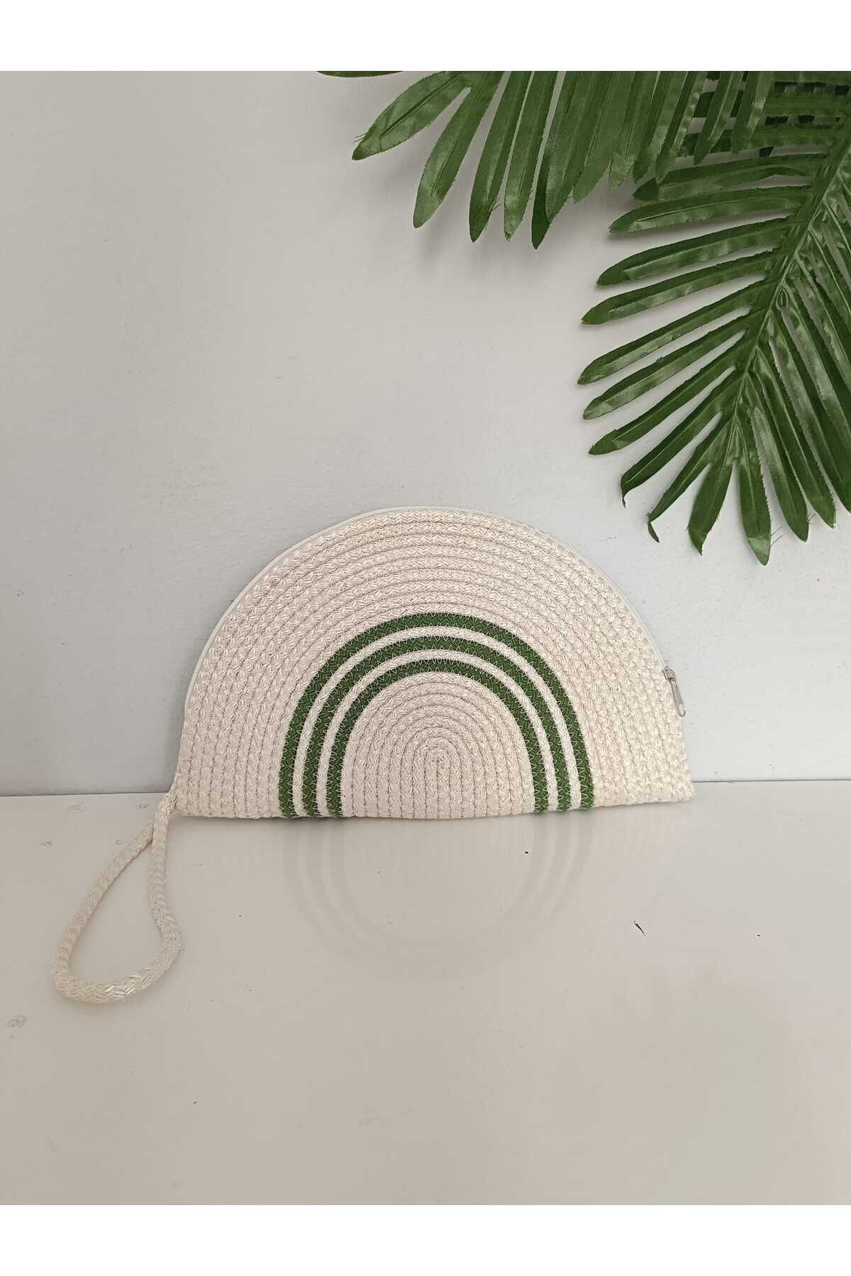 Ezo Beach, El Yapımı Cluch, Yazlık Çanta, Handmade El Çantası, Hasır Kadın Cüzdan