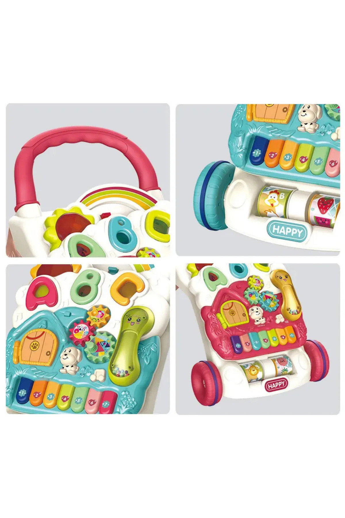 kosetoys Sesli Işıklı Piyanolu Yürüteç Aktivite Oyun Masası 4 in 1 MAVİ fotoğrafı 2 (önizleme)