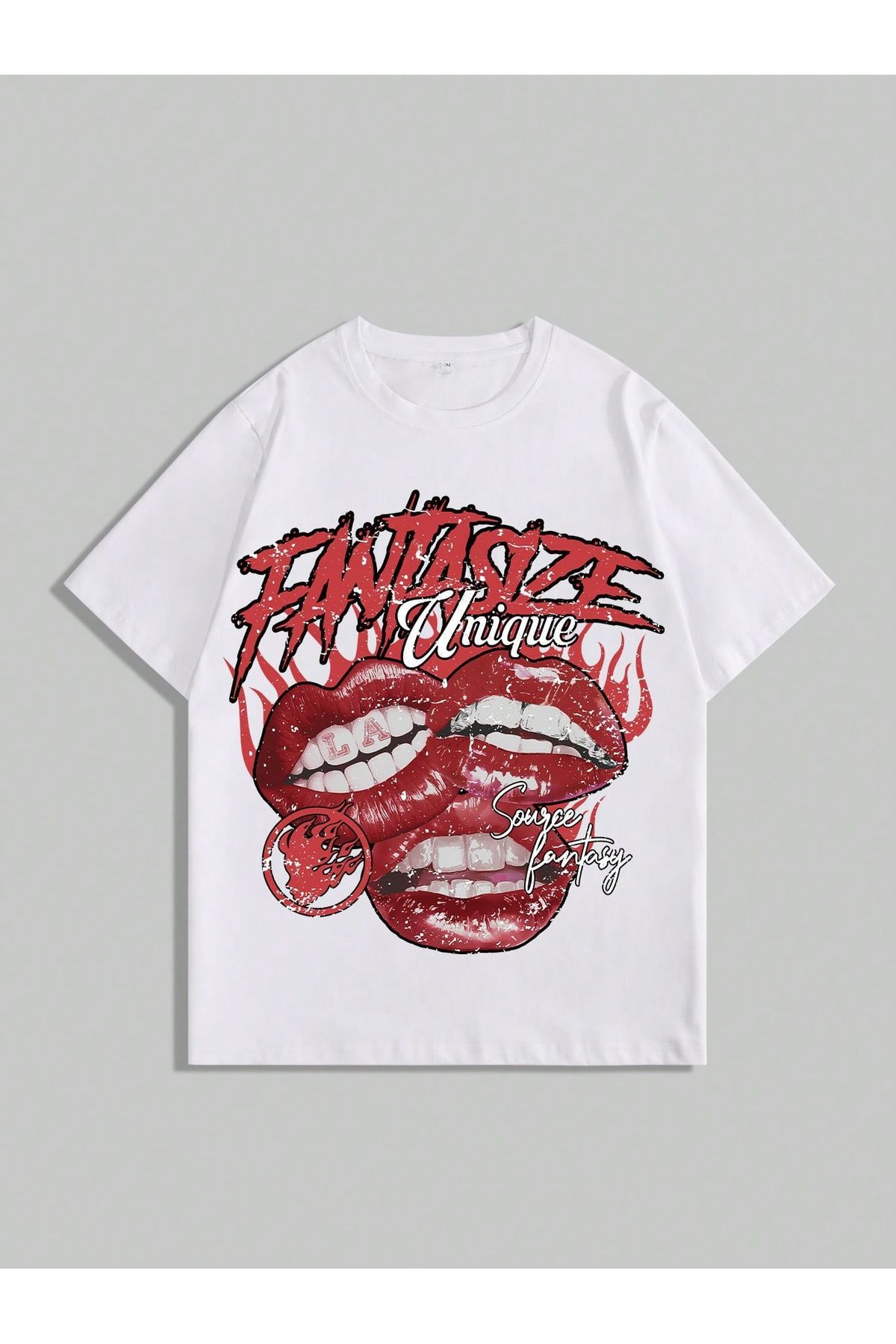 Bengi Clothing Oversize Kesim Kısa Kollu Baskılı T-shirt