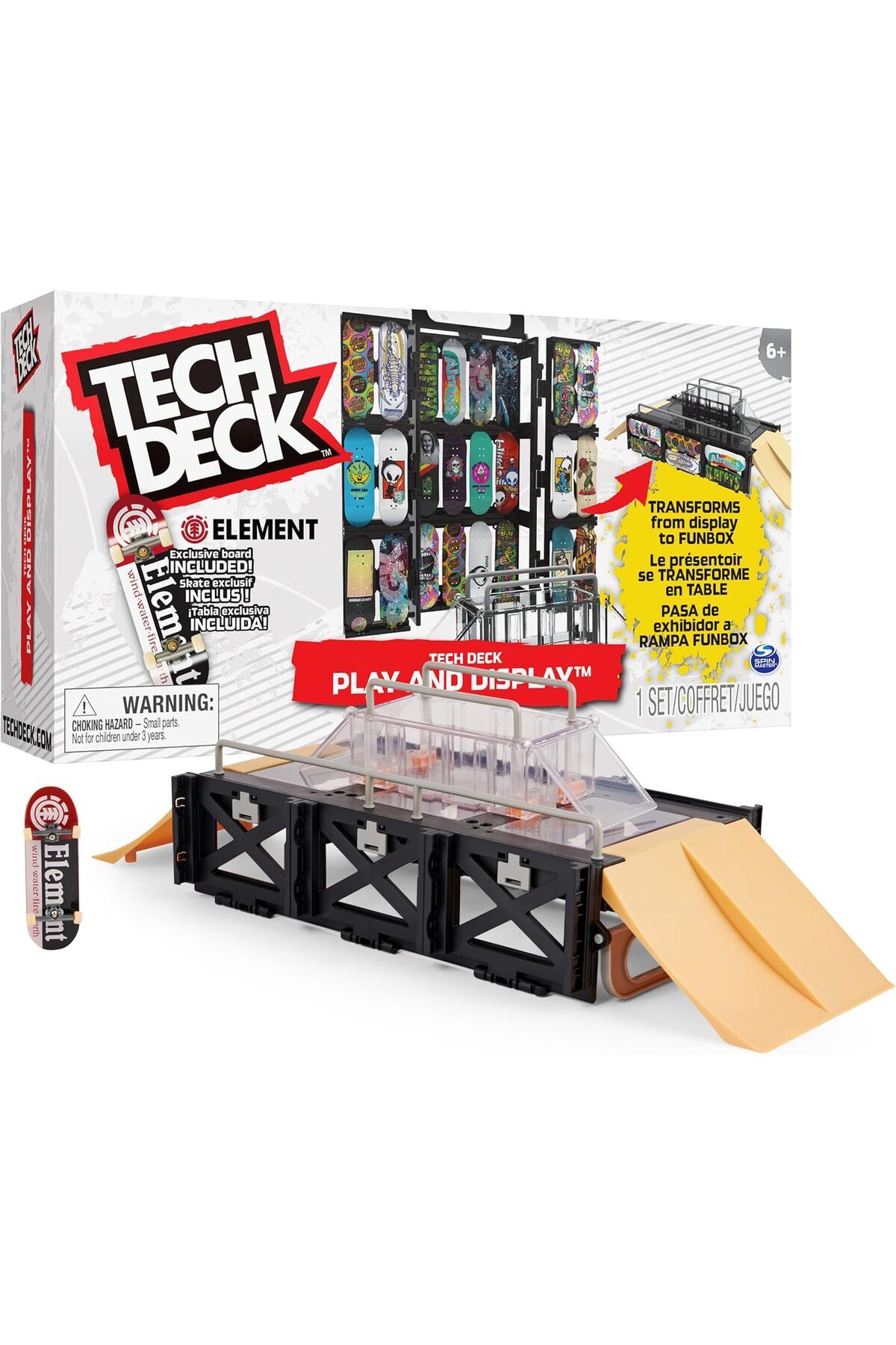 LUXE Deck dönüştürülebilen oyun ve sergi rampa seti ve özel parmak kaykaylı taşıma çantası, 6