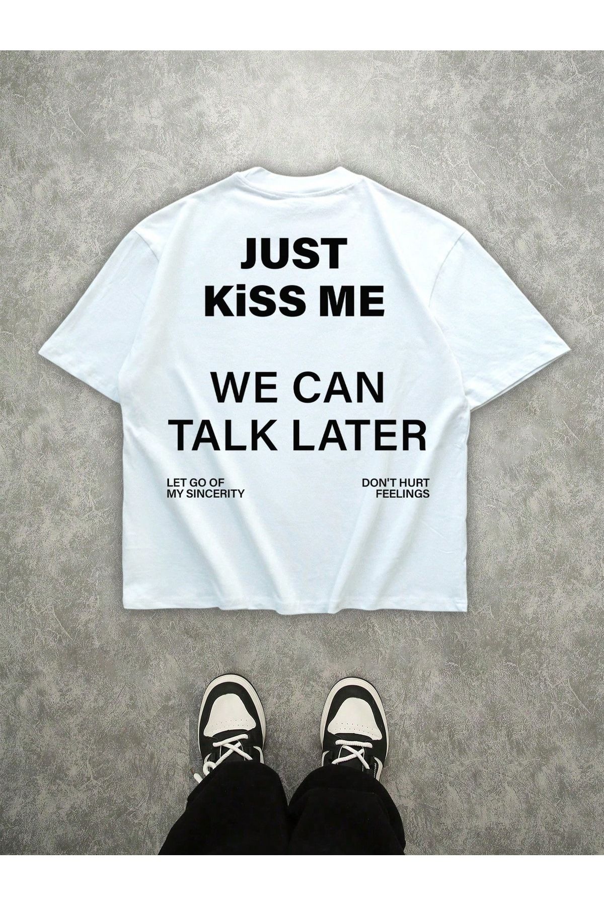 Bengi Clothing Oversize Kesim Kısa Kollu Baskılı T-shirt