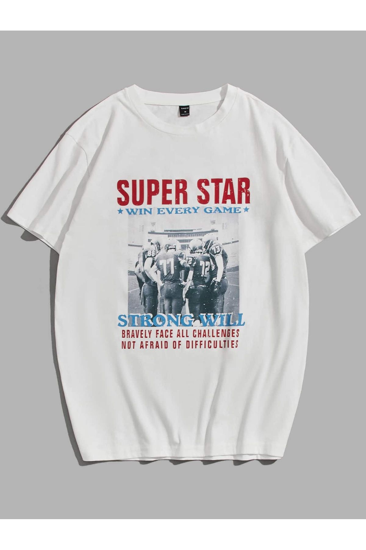 Bengi Clothing Oversize Kesim Kısa Kollu Baskılı T-shirt