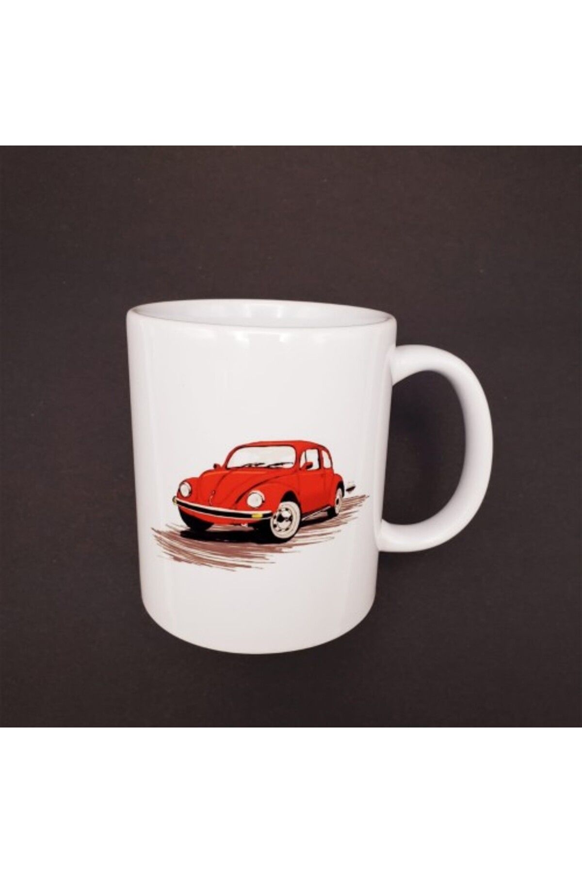 BellevieStore Kırmızı Vosvos Baskılı Kupa