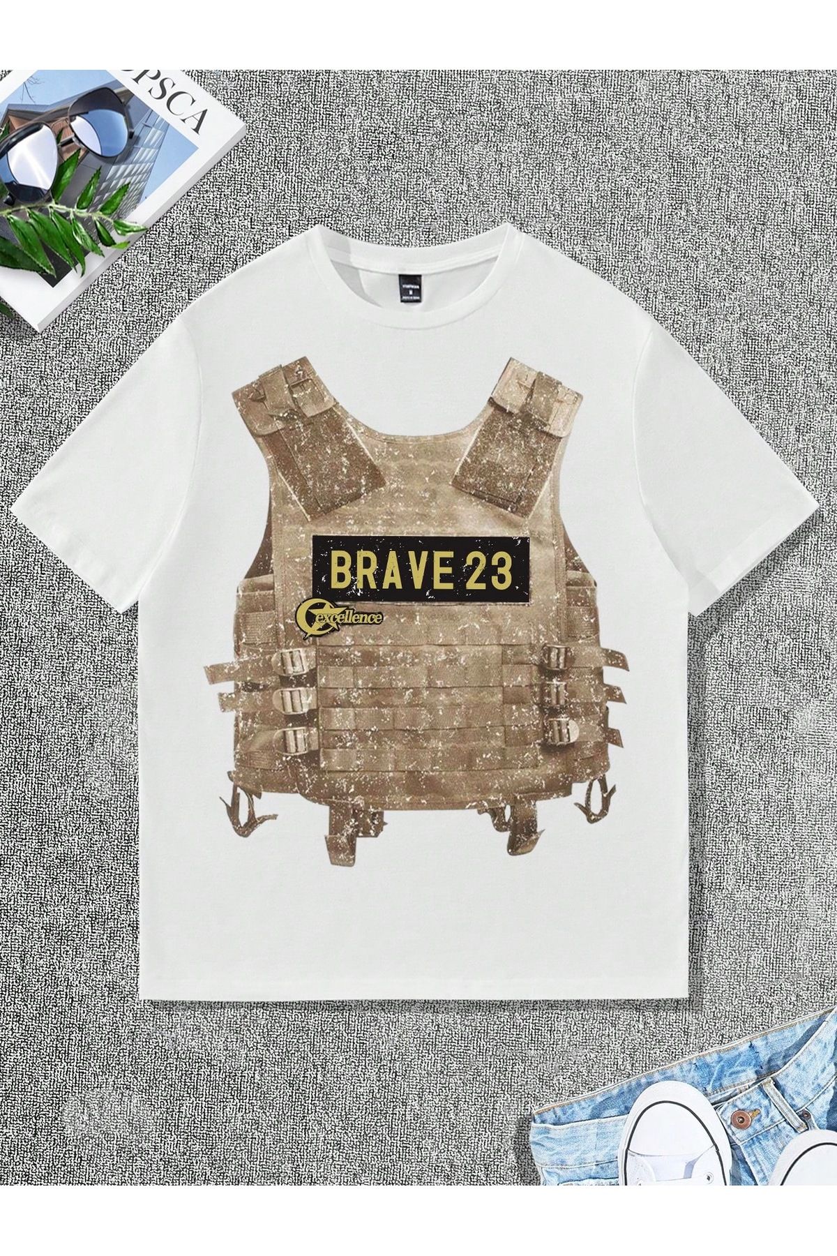 Bengi Clothing Oversize Kesim Kısa Kollu Baskılı T-shirt