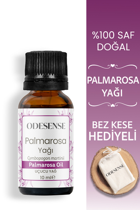 ODESENSE Palmarosa Uçucu Yağı 10 ml %100 Doğal Ve Saf Içerik Damlalıklı Kapak...