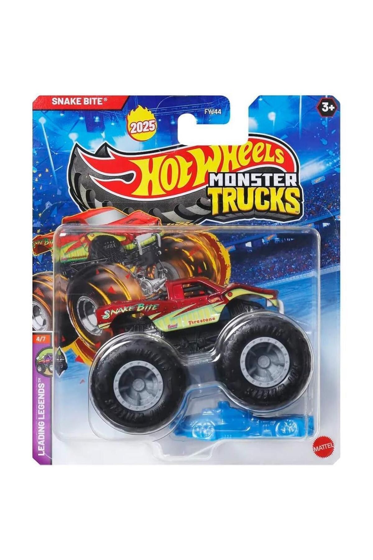 HOT WHEELS FYJ44 Monster Trucks 1:64 Araba SNAKE BITE JCD85