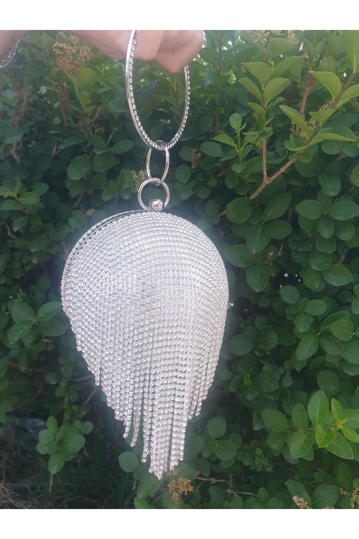 Butik Taşlı Abiye Çanta Şık Küre Gece Çantası