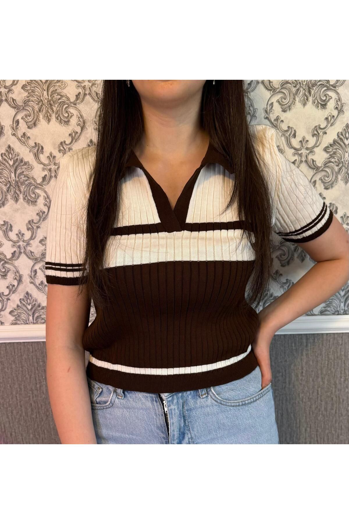 LASVİKA kadın polo yaka tshirt